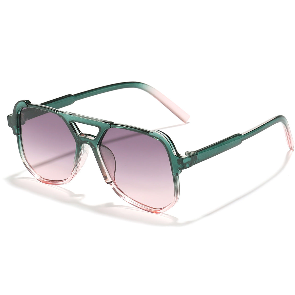 Wholesale Double Beam Square Frame PC Kids Sunglasses